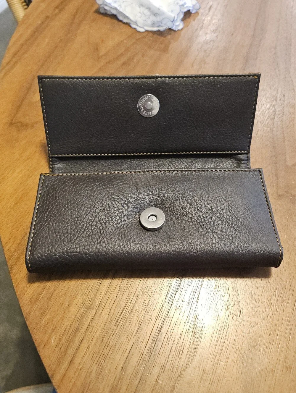 Vintage Renzo Costa Multi Brown Leather Wallet Checkbook Credit Cards
